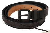 Ermanno Scervino Black Leather Logo Buckle Waist Women Belt -   -  Ermanno Scervino.